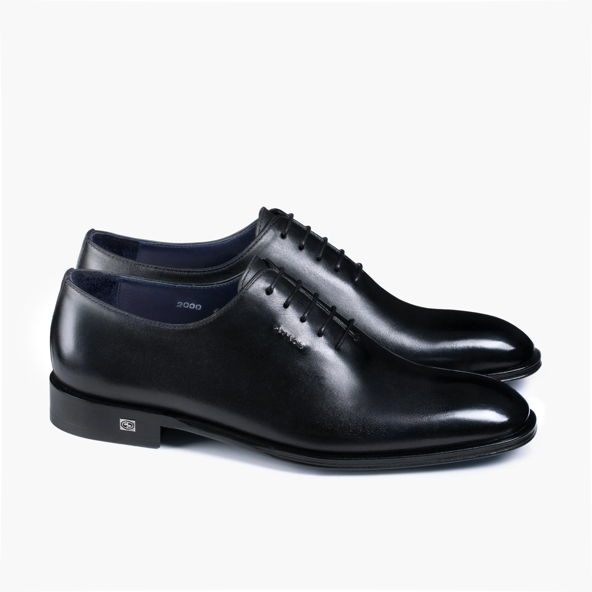 Men’s Black Leather Wholecut Oxford sold by Armos product image thumbnail 3