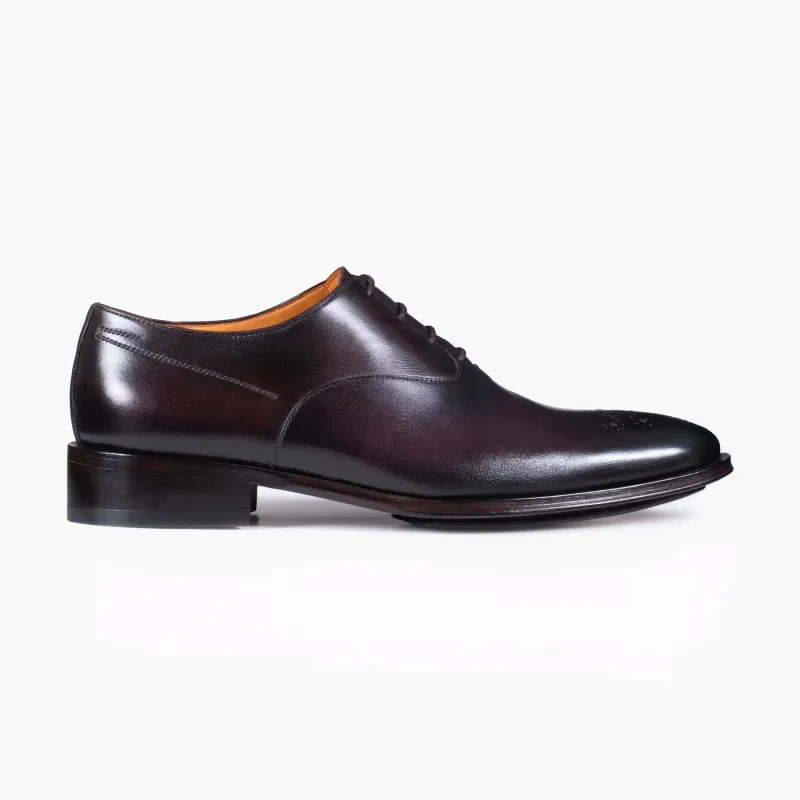 Men’s Wine Patina Medallion Toe Oxford made by Armos