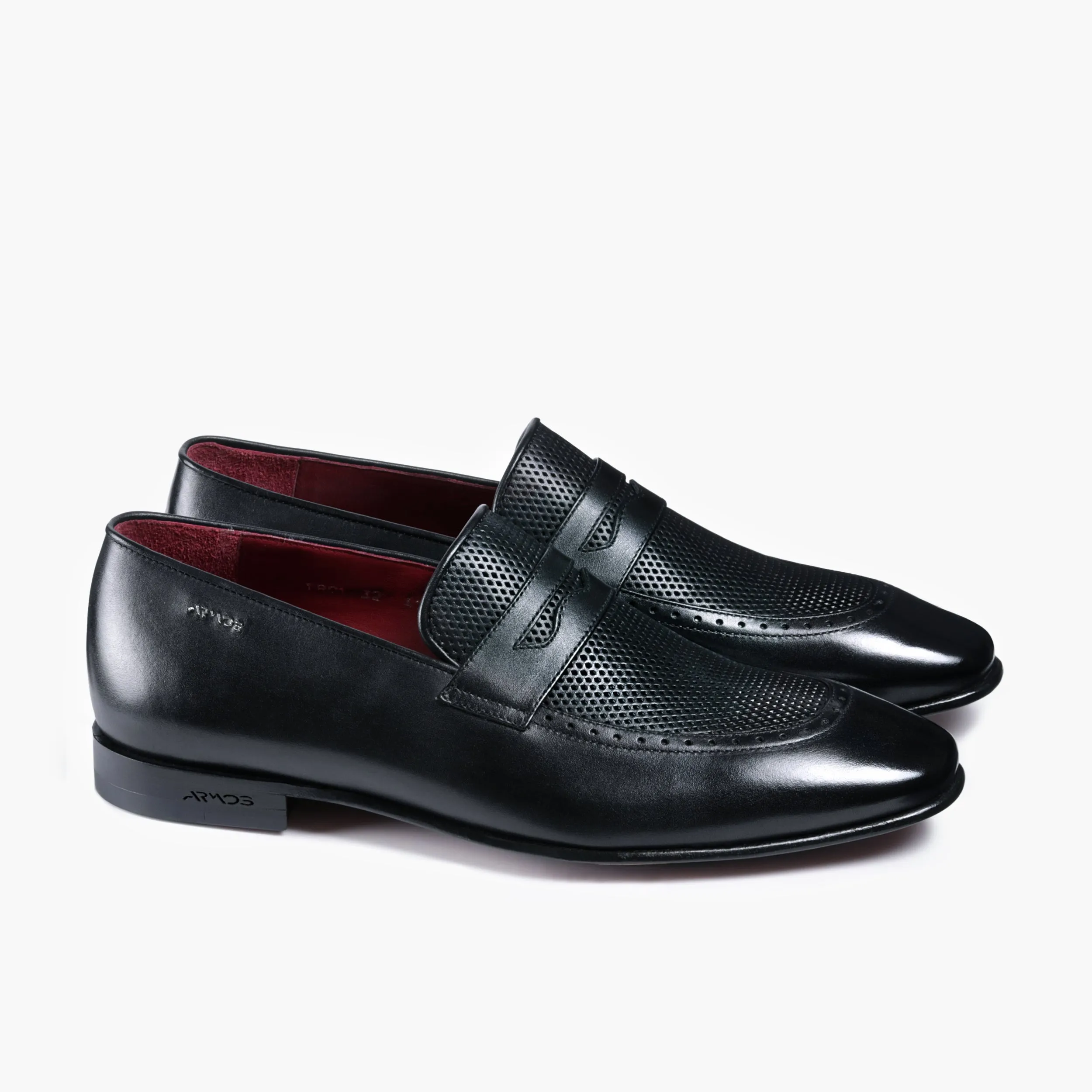 Men's Black Perforated Leather Loafer sold by Armos product image thumbnail 3