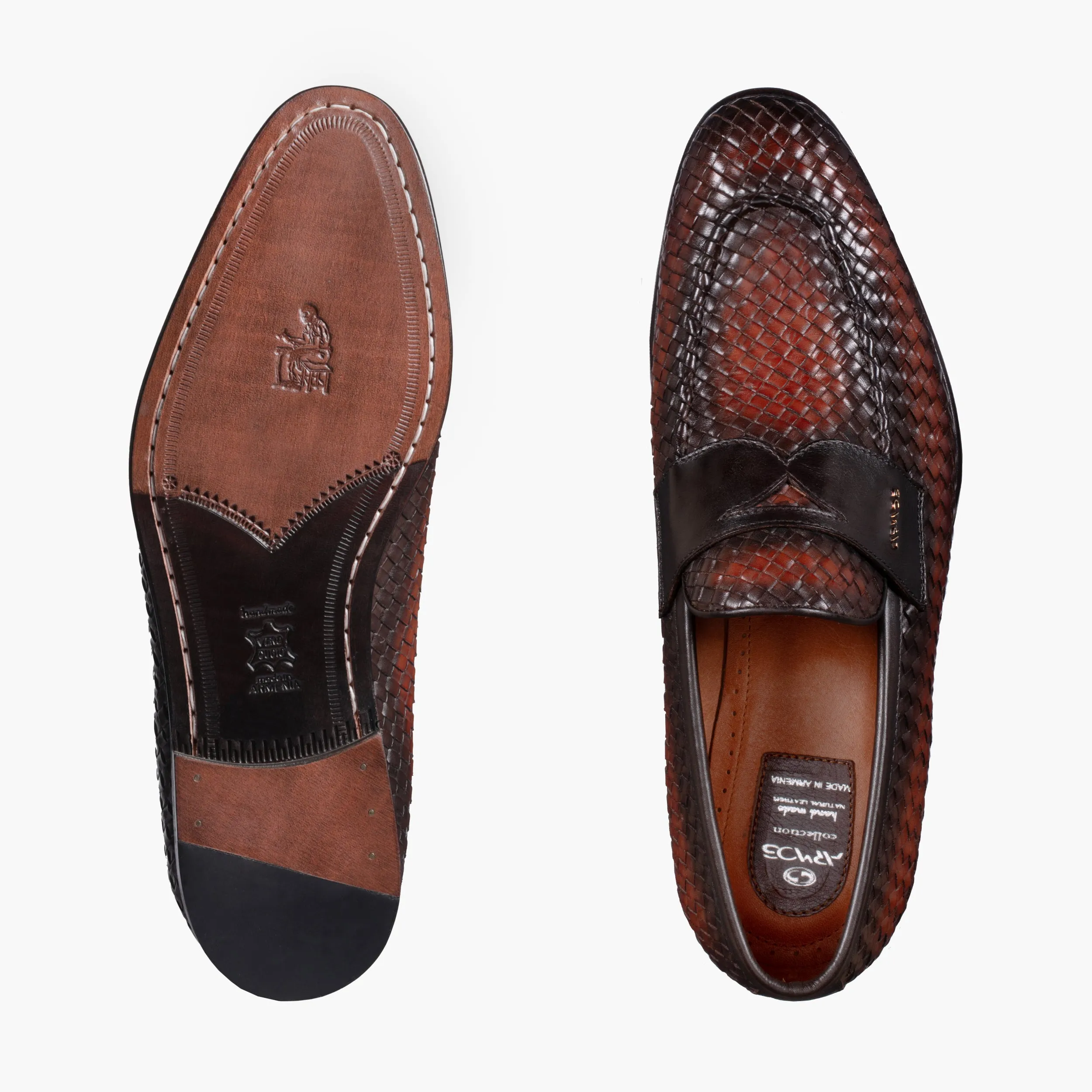 Men’s Brown Patina Leather Penny Loafer sold by Armos product image thumbnail 5