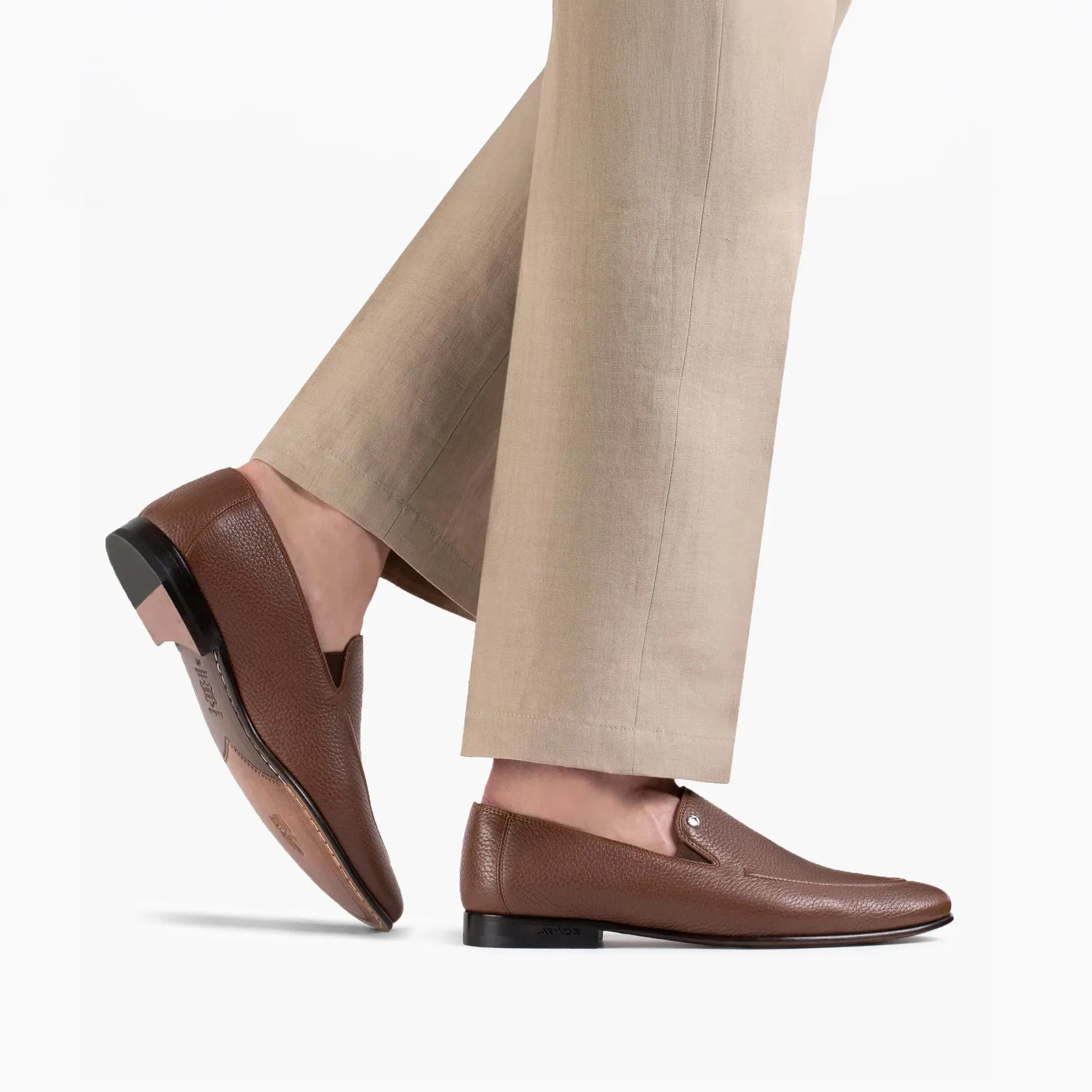 Men's Brown Deer Leather Loafer sold by Armos product image thumbnail 2