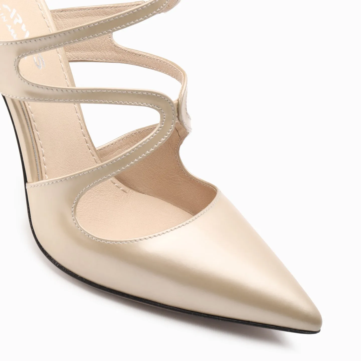 Women’s Champagne Leather Slingback Pump sold by Armos product image thumbnail 5