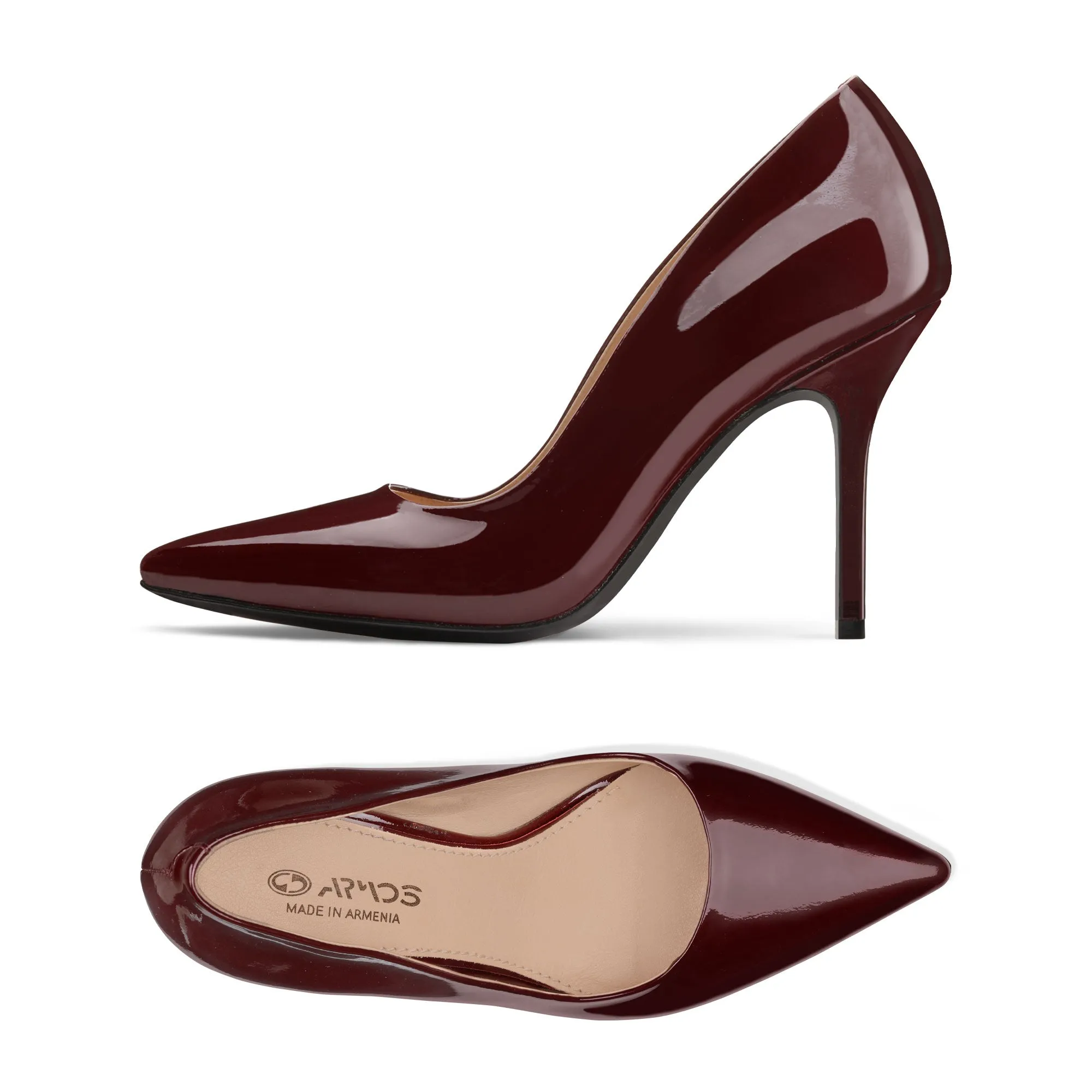 Women’s Burgundy Patent Leather Pump sold by Armos product image thumbnail 4