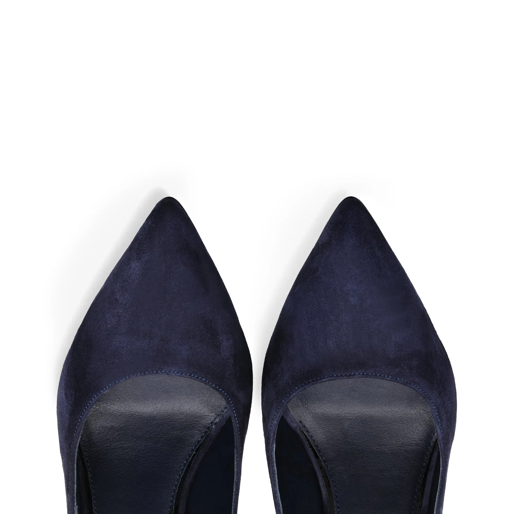 Women’s Navy Suede Pointed-Toe Pump sold by Armos product image thumbnail 3