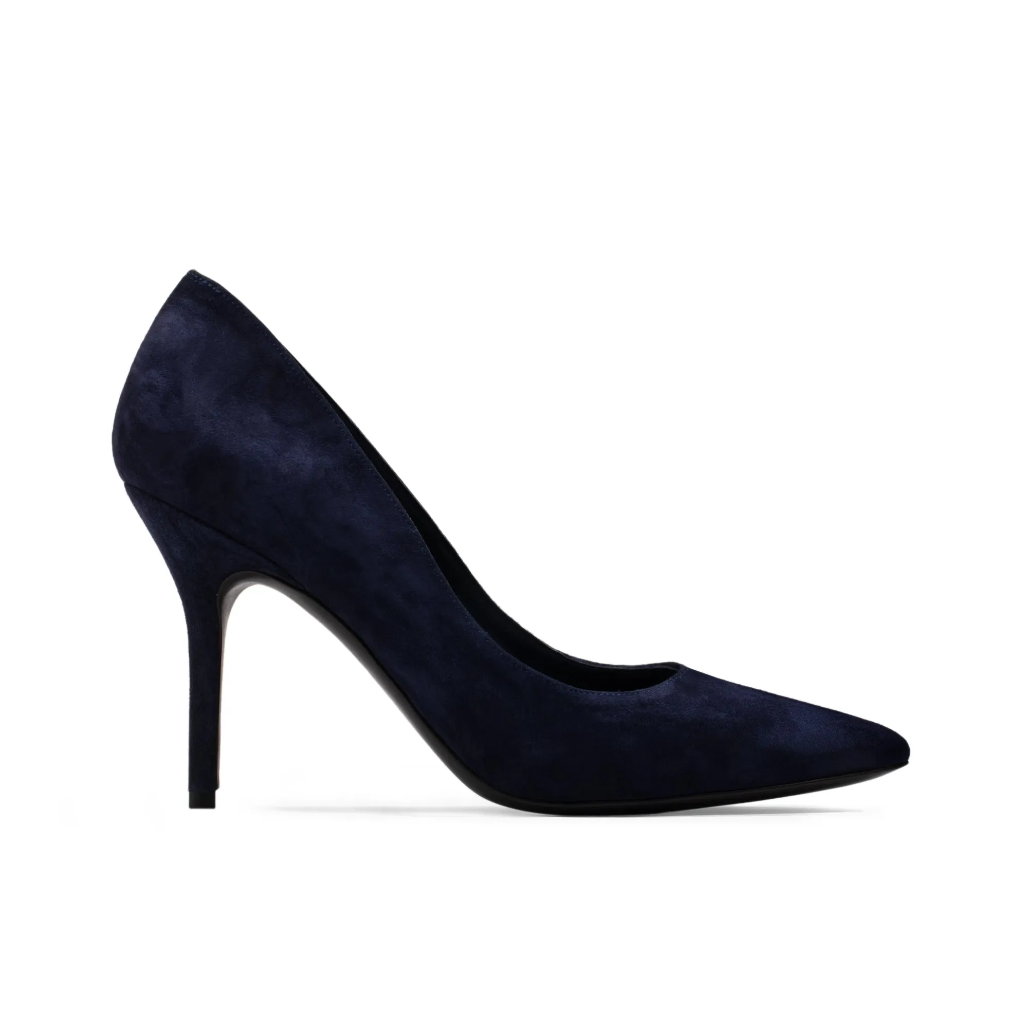 Women’s Navy Suede Pointed-Toe Pump sold by Armos