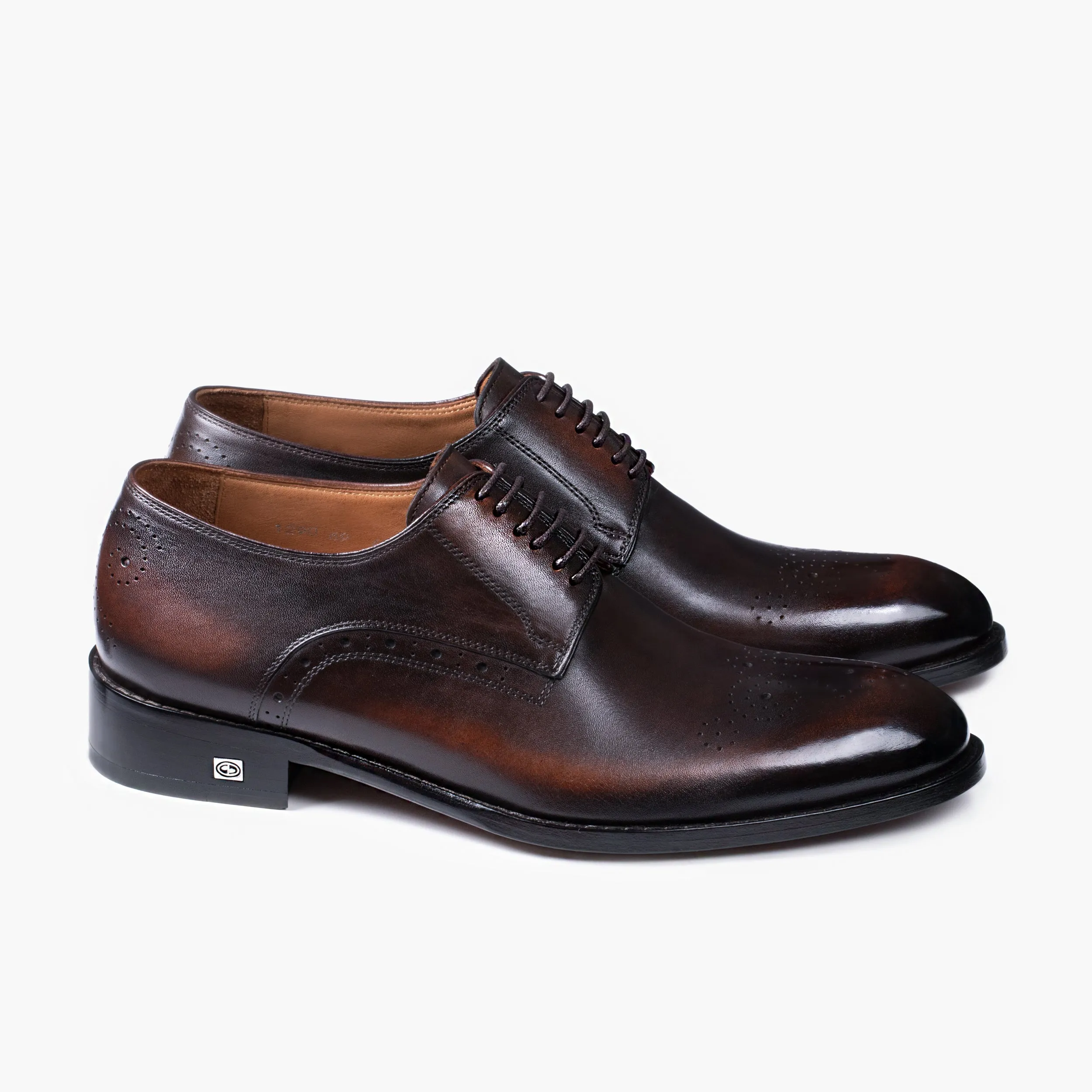 Men’s Brown Patina Leather Derby sold by Armos product image thumbnail 3