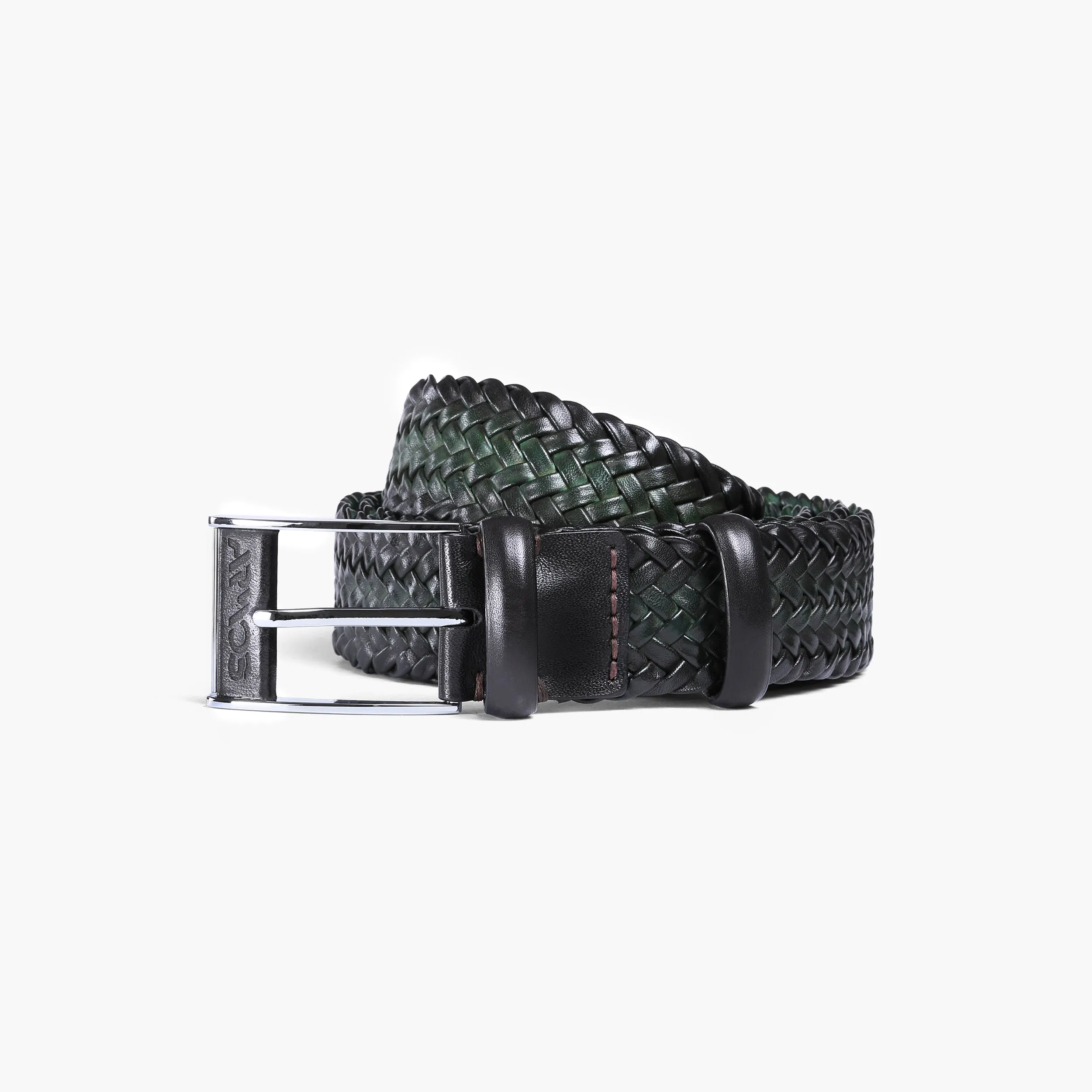 Men’s Green Patina Braided Leather Belt sold by Armos product image thumbnail 5