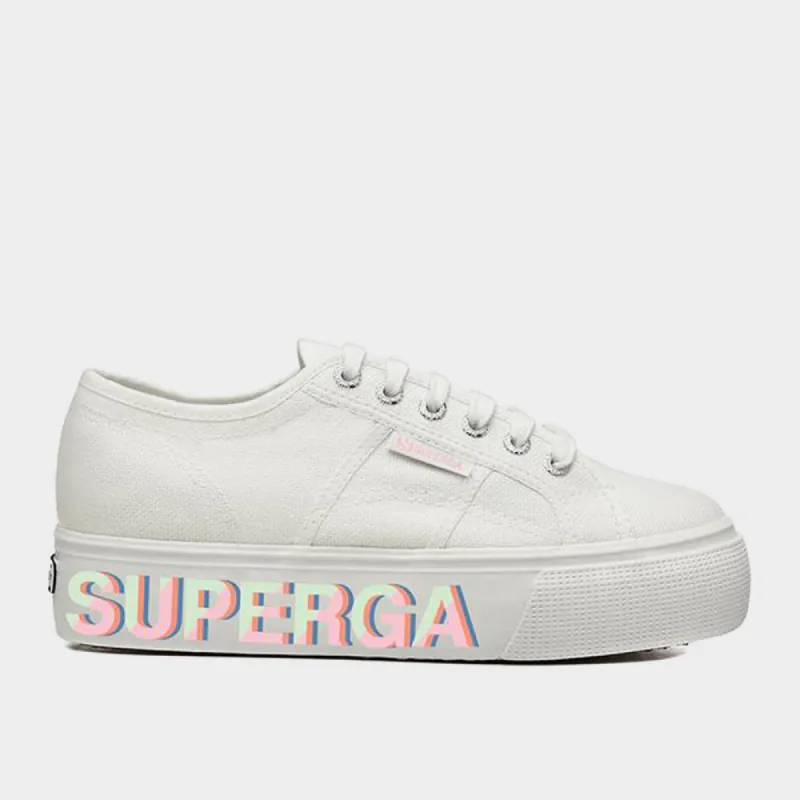 Superga Womens 2790 Platform 3d Lettering Shoes White _ 180134 _ White sold by Tekkie Town