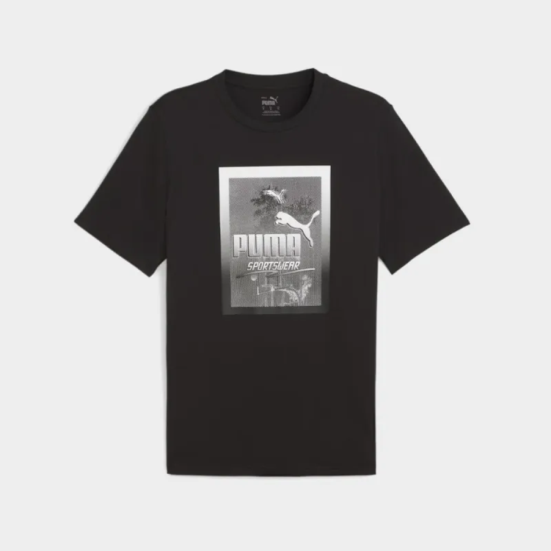Puma Mens Graphics Photoprint Tee Black/Multi _ 181428 _ Black sold by Tekkie Town
