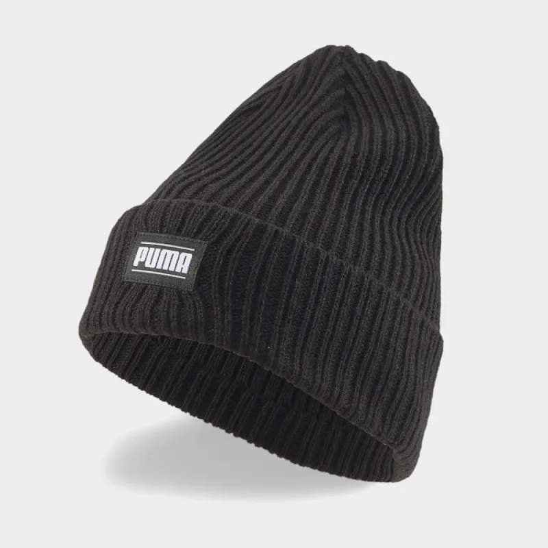 Puma Unisex Ribbed Classic Cuff Beanie Black _ 181378 _ Black sold by Tekkie Town