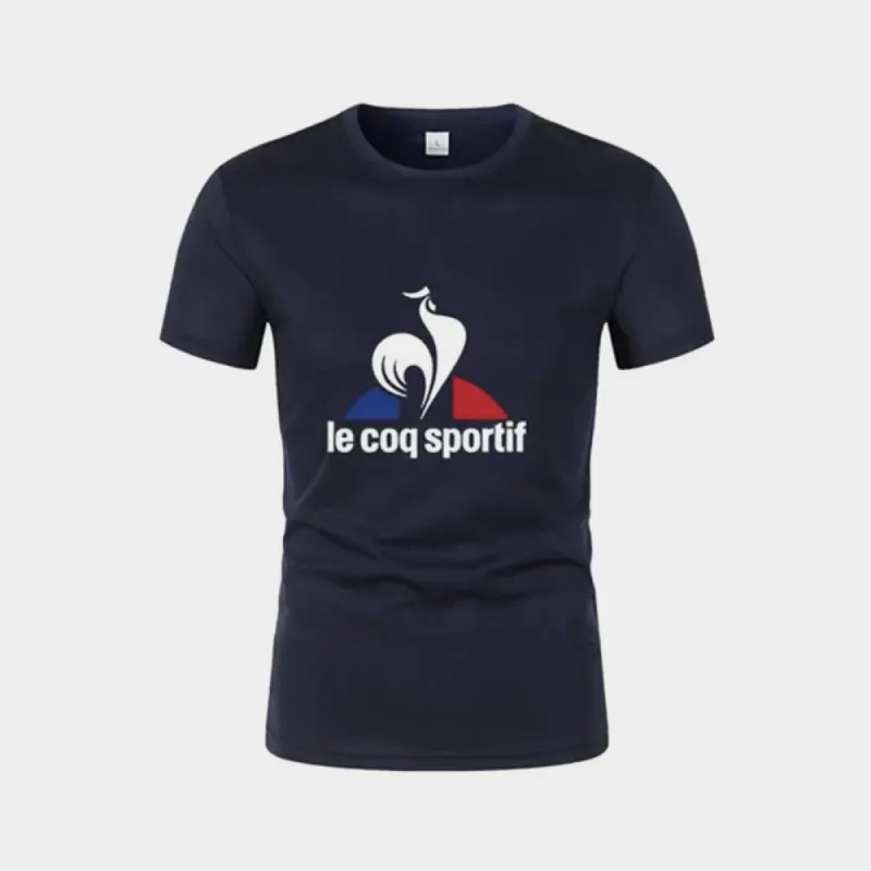 Le Coq Sportif Mens Tri Core Tee SS No. 1 Blue/Multi _ 180518 _ Blue sold by Tekkie Town