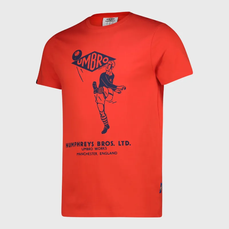 Umbro Mens Humphreys Bros Tee Red/Blue _ 181217 _ Red made by Umbro