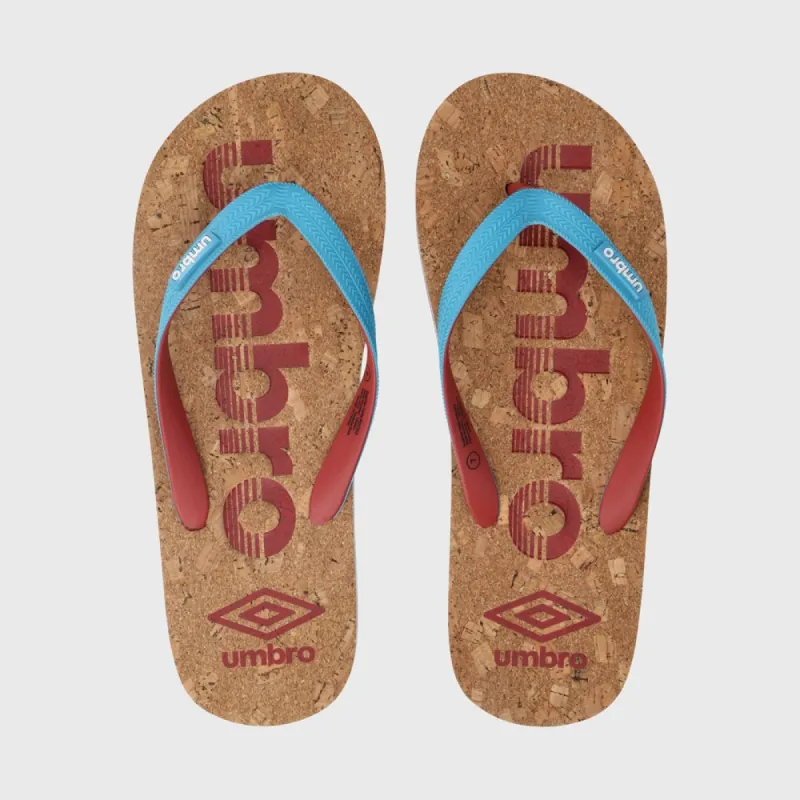 Umbro Mens Linear Cork Thong Blue/Multi _ 180041 _ Blue sold by Tekkie Town