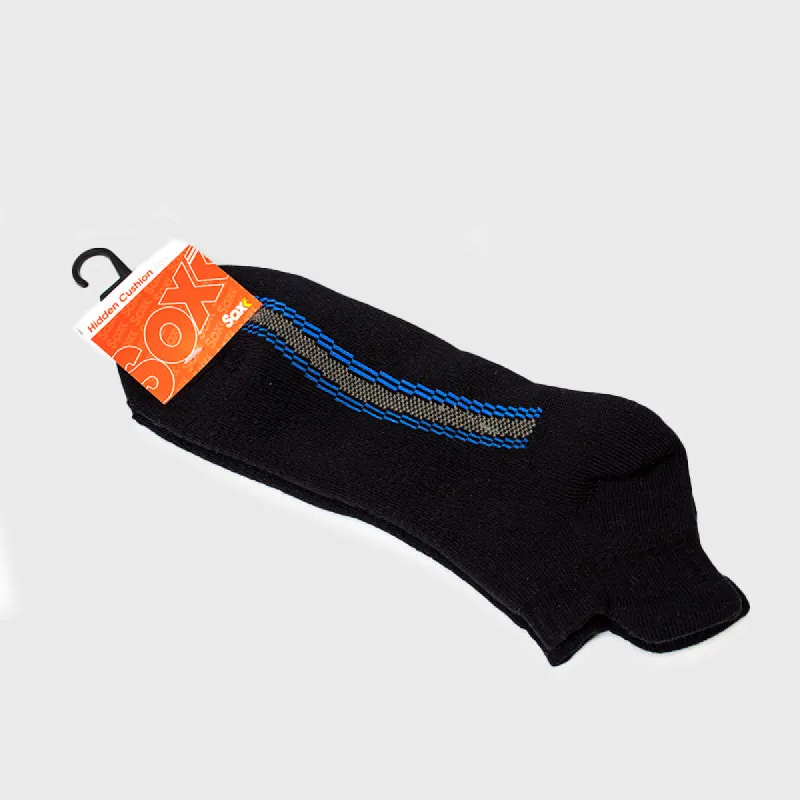 Sox Unisex Trainer Liner-Lipped Sock 8-11 Black/Multi _ 157877 _ Black sold by Tekkie Town