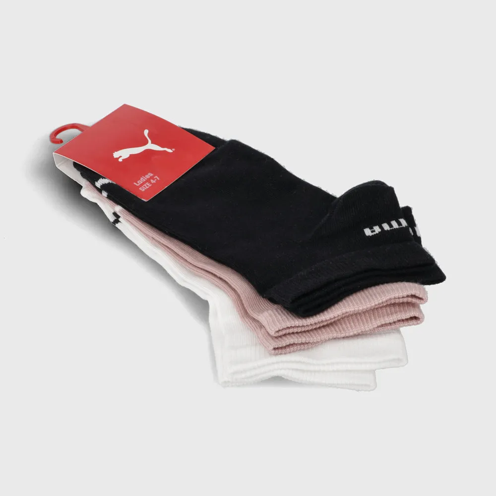Puma Womens 3 Pack Low Cut Socks Black/White/Pink _ 182404 _ Multi sold by Tekkie Town product image thumbnail 2