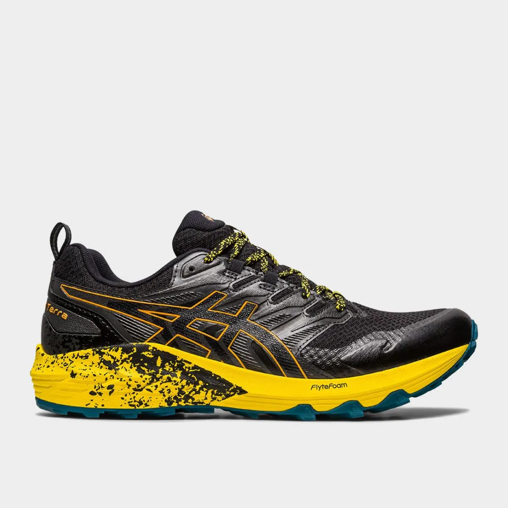 Asics Mens GeL-Trabuco Terra Trail Running Black Yellow _ 180626 _ Black sold by Tekkie Town