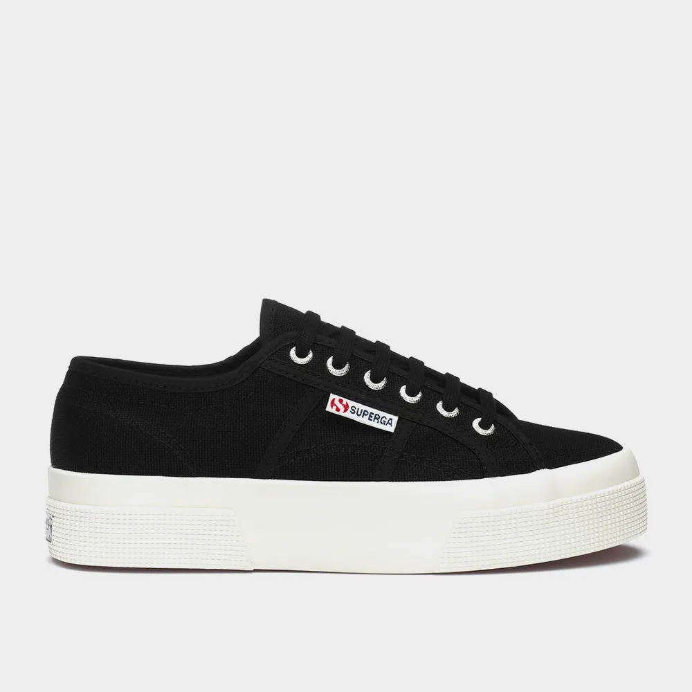 Superga Womens 2740 Black Sneaker Black/White _ 180123 _ Black sold by Tekkie Town