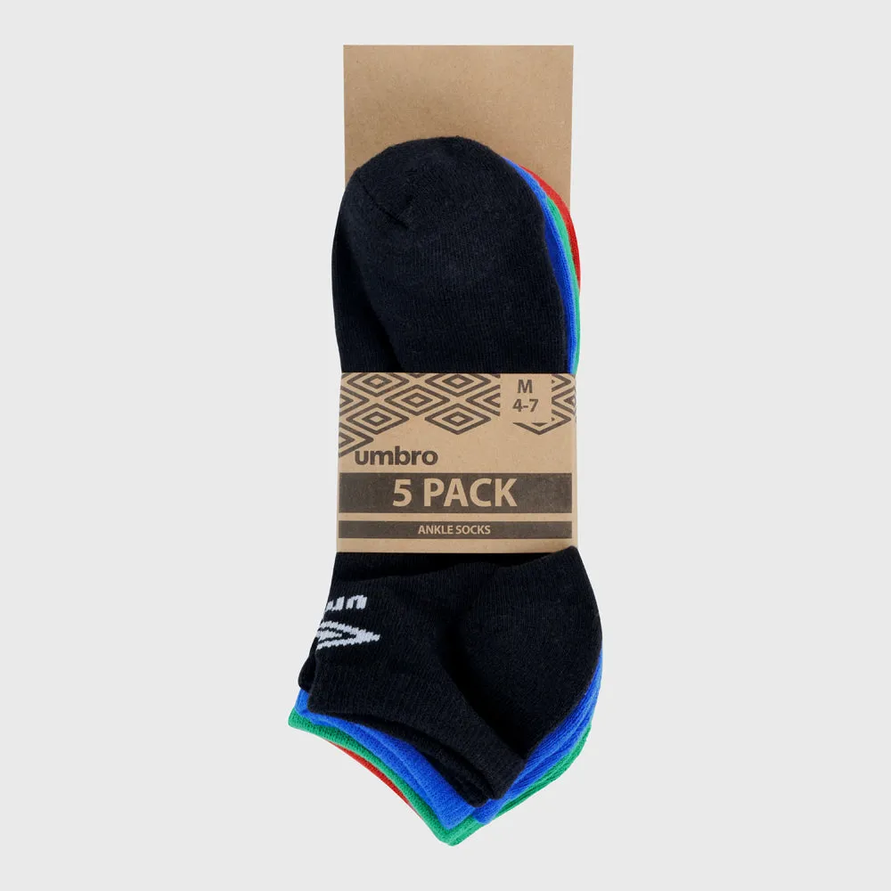 Umbro Unisex 5 Pack Fashion Hidden Socks Multi sold by Tekkie Town product image thumbnail 3