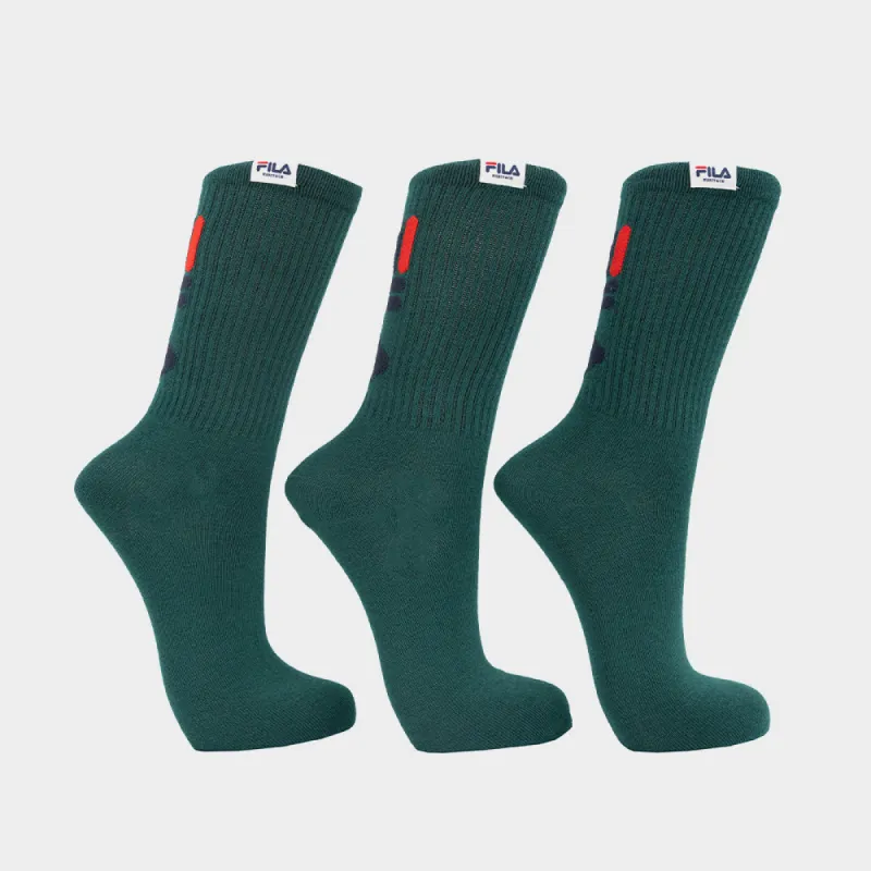 Fila Unisex 3pk Kaden Tube Sock Green _ 181130 _ Green made by Fila
