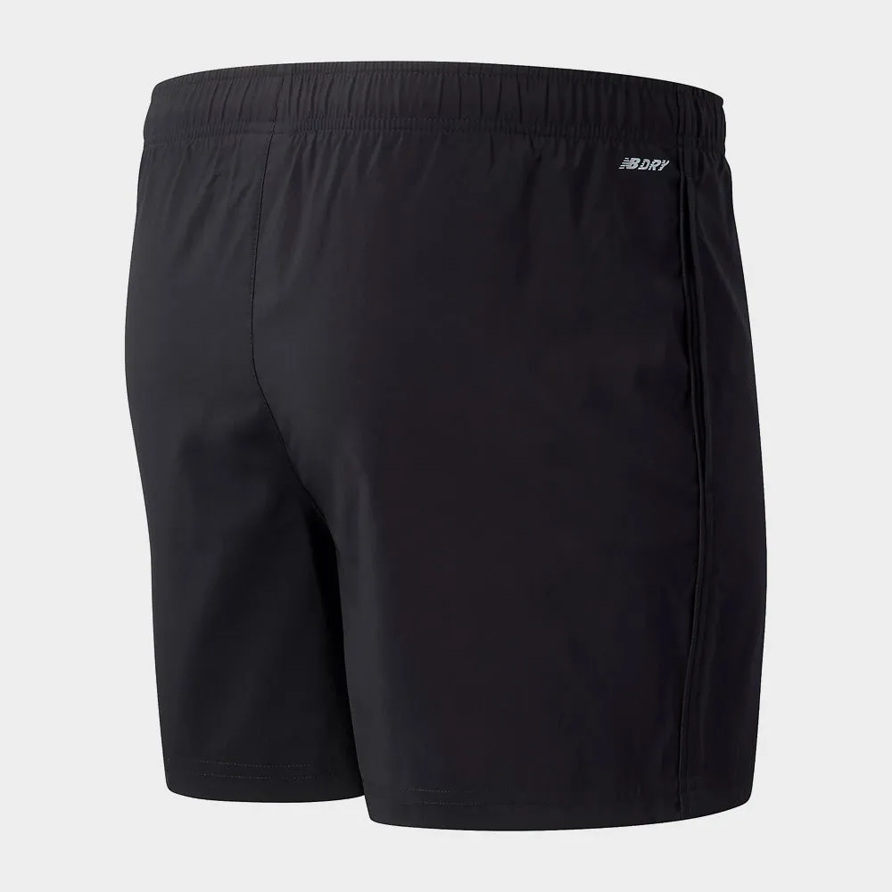 New Balance Mens Core 5inch Short Black _ 181998 _ Black sold by Tekkie Town product image thumbnail 2