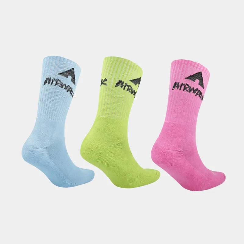 Airwalk Unisex 3 Pack Tie Dye Sock Pink/Multi _ 181760 _ Pink sold by Tekkie Town