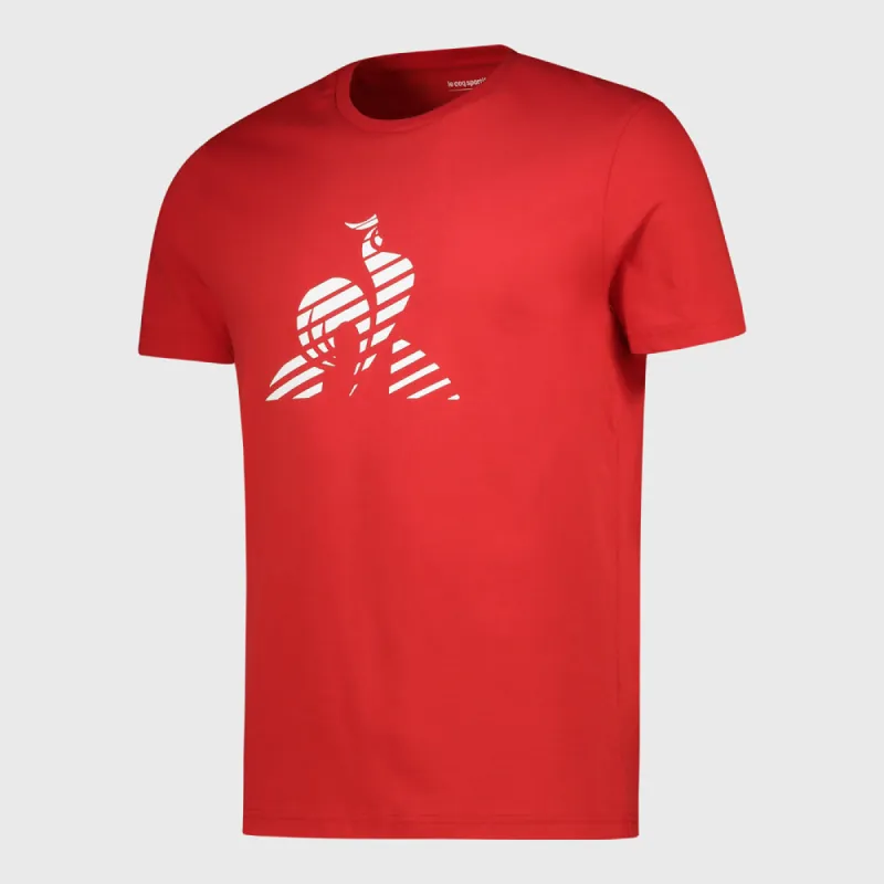 Le Coq Sportif Mens Core Graphic Tee SS No. 1 Red/White _ 180617 _ Red sold by Tekkie Town