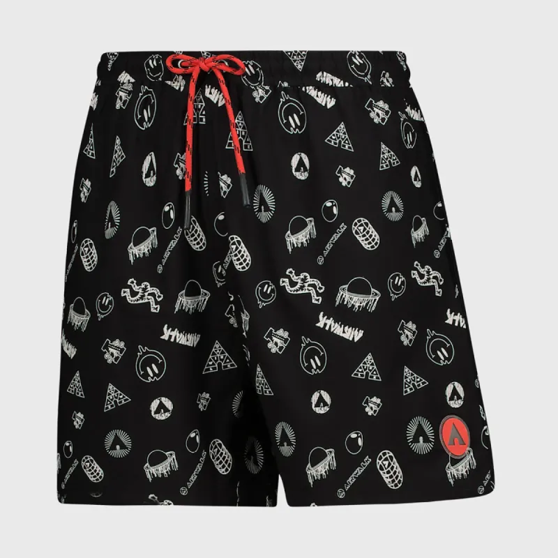 Airwalk Mens Grind Aop Shorts Black sold by Tekkie Town