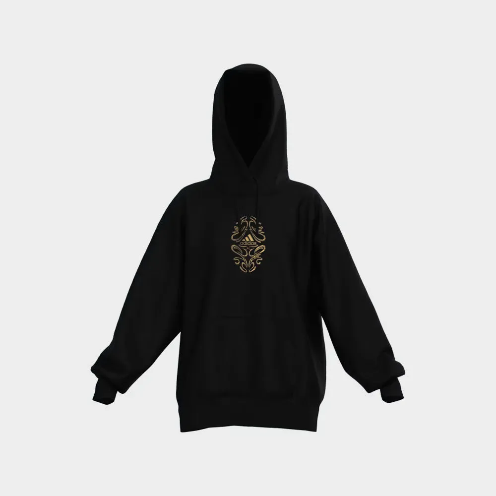 Adidas Womens Gold-Graphic Hoodie Black/Gold _ 180830 _ Black sold by Tekkie Town