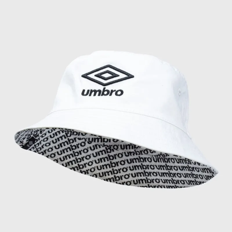 Umbro Mens Diamond Reversible Bucket Hat White/Black _ 169216 _ White sold by Tekkie Town