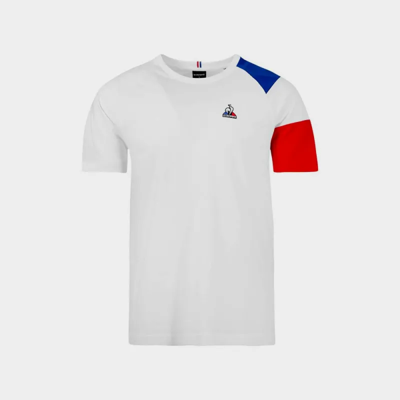 Le Coq Sportif Mens Bat Tee SS No. 1 White/Multi _ 180522 _ White sold by Tekkie Town