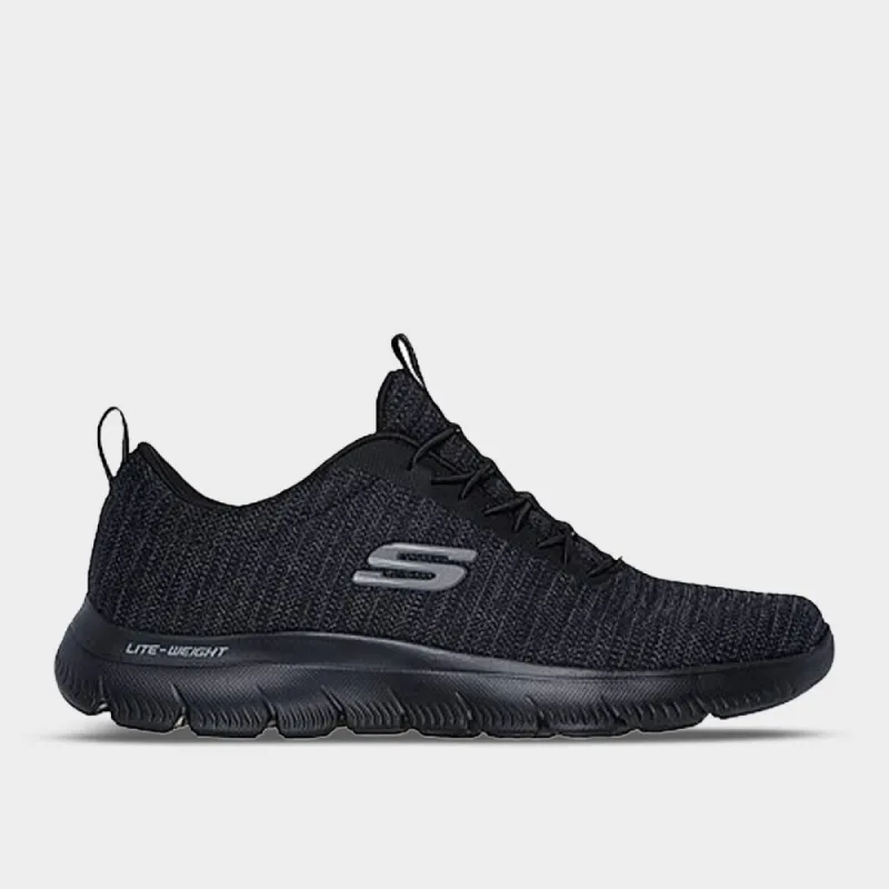 Skechers Mens Summits Sneaker Black/black _ 182860 _ Black sold by Tekkie Town