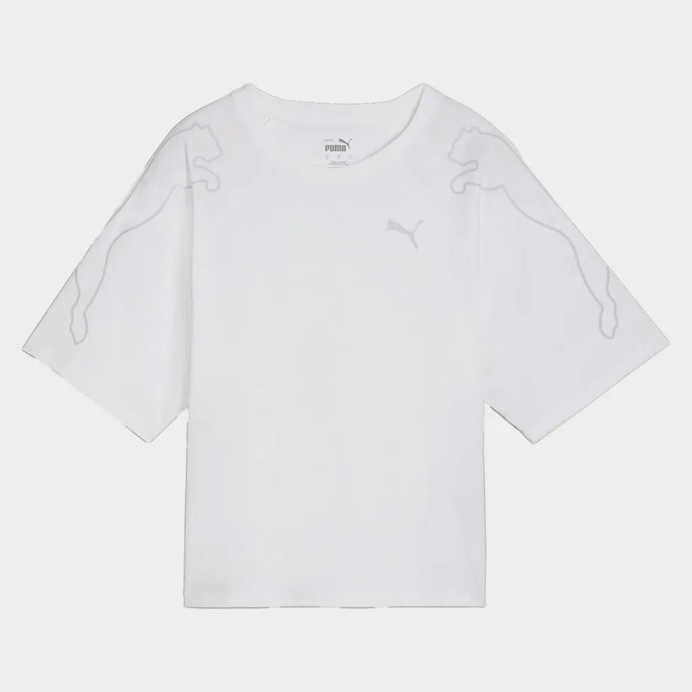 Puma Womens Motion Cat Tee White _ 181242 _ White sold by Tekkie Town
