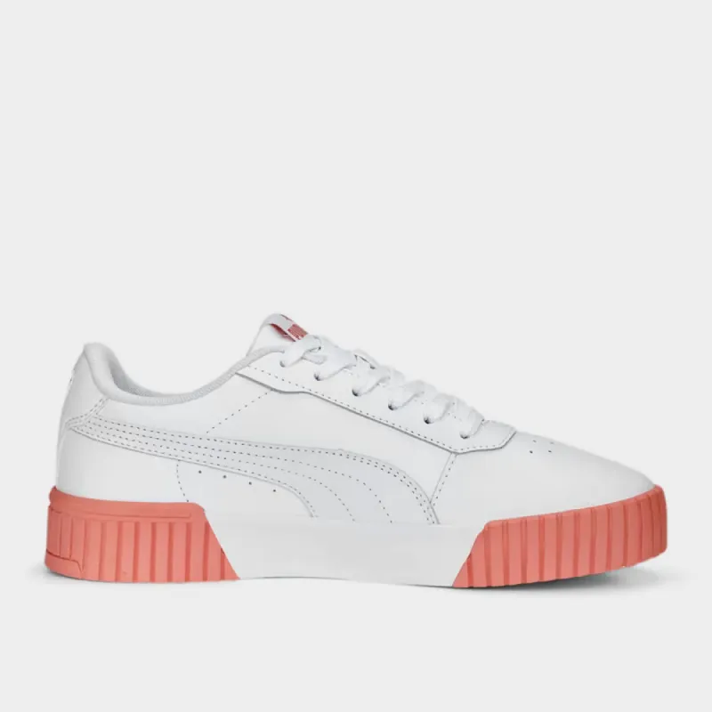Puma Womens Carina 2.0 Sneaker White/Pink _ 173953 _ White sold by Tekkie Town