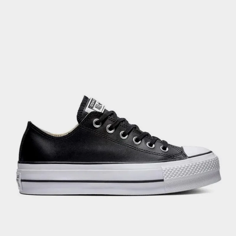 Converse Womens Chuck Taylor All Star Leather Platform Sneaker Black/White _ 180424 _ Black sold by Tekkie Town