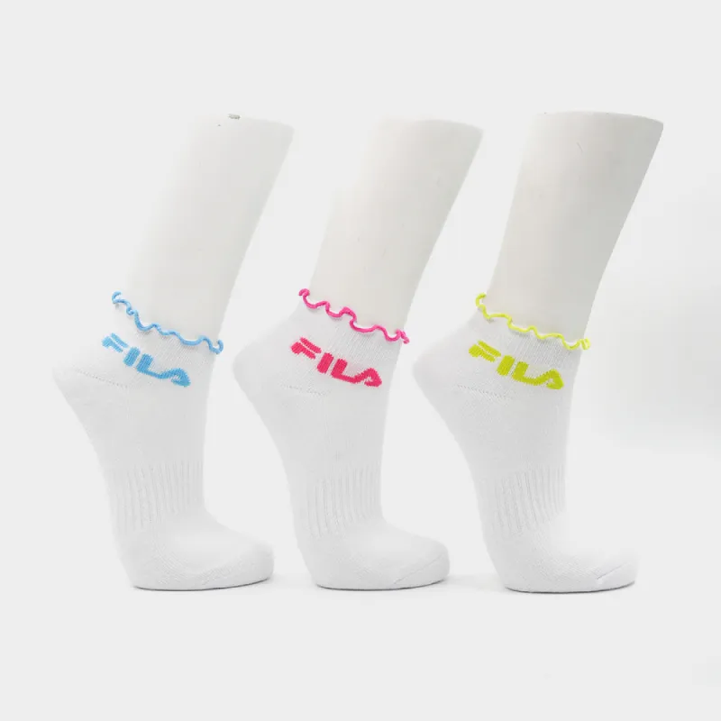 Fila Unisex Racheal Ankle Sock White/Multi _ 173707 _ White made by Fila