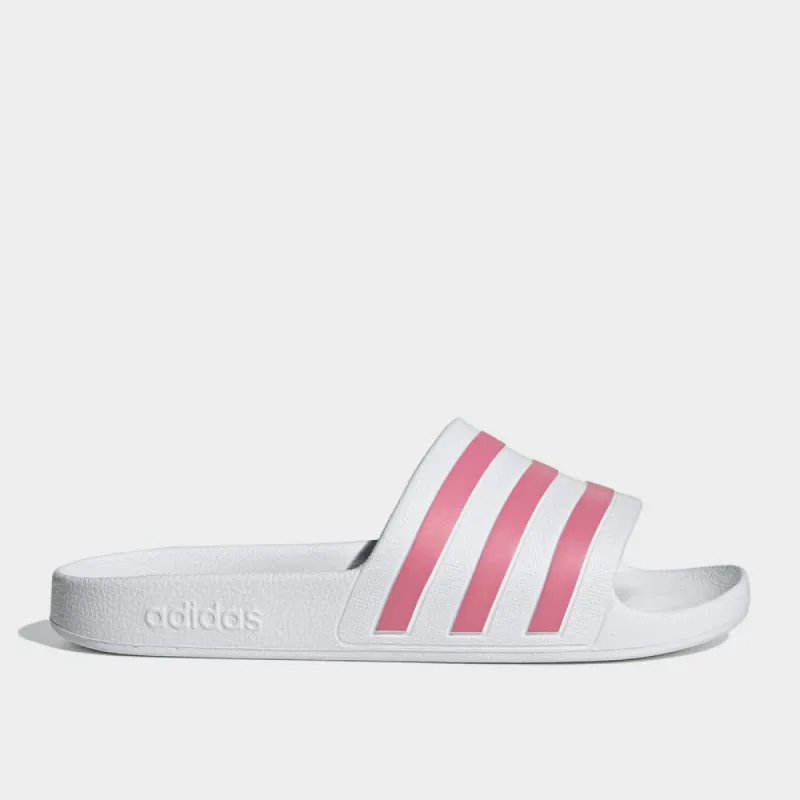 Adidas Womens Adilette Aqua Pink/White _ 181929 _ Pink sold by Tekkie Town