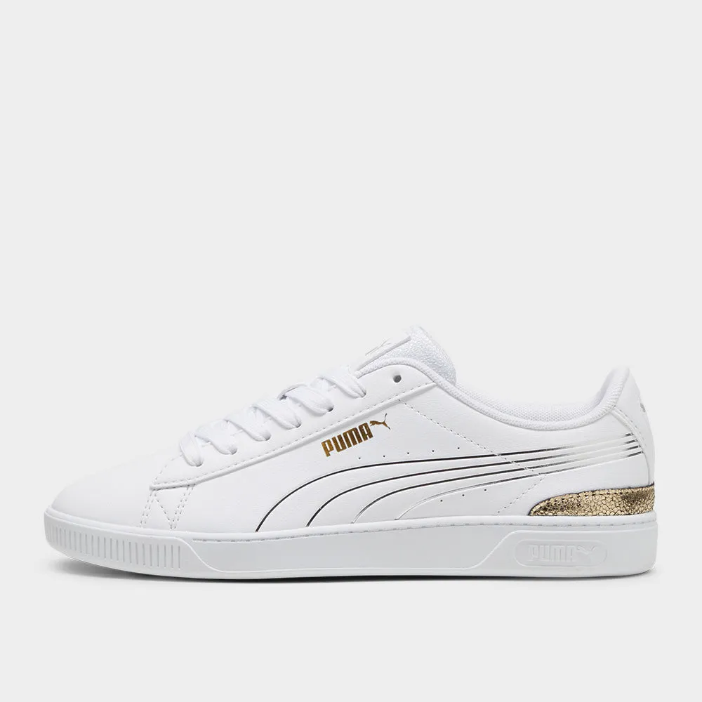 Puma Women's Vikky V3 Metallic Shine Sneaker White/gold _ 181393 _ White sold by Tekkie Town product image thumbnail 2