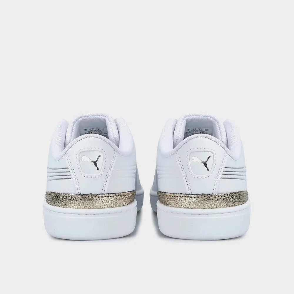 Puma Women's Vikky V3 Metallic Shine Sneaker White/gold _ 181393 _ White sold by Tekkie Town product image thumbnail 4