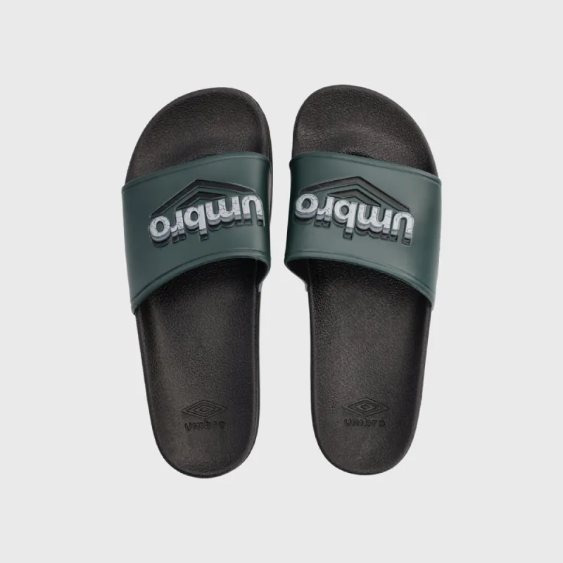 ★UMBRO★ ZEPPI SD Zappy Slide Black UQ123ESD10 UQ123ESD10_B Umbro Slide Slip-On Sandal Black/Silver US Little Kid Size