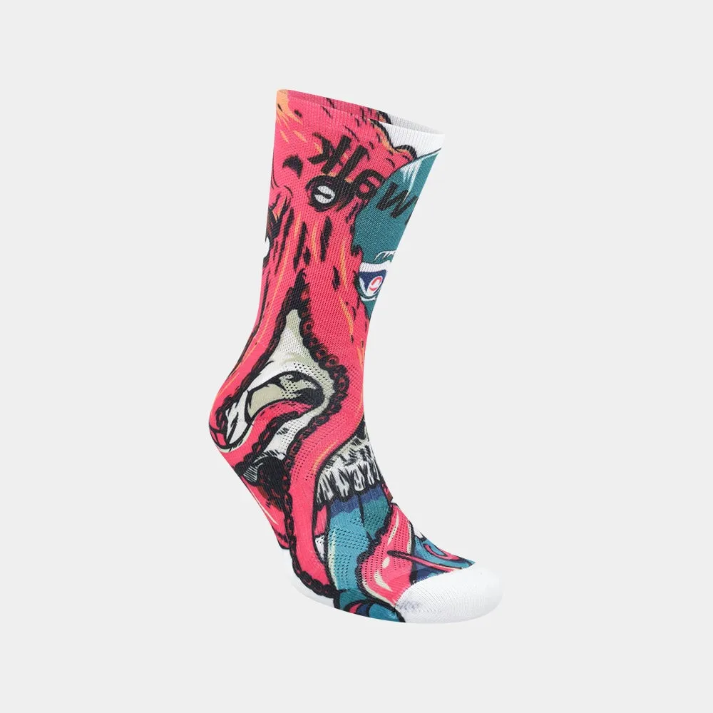 Airwalk Unisex 1 Pack Crazy Zombie Sock Red/Multi _ 181765 _ Red sold by Tekkie Town
