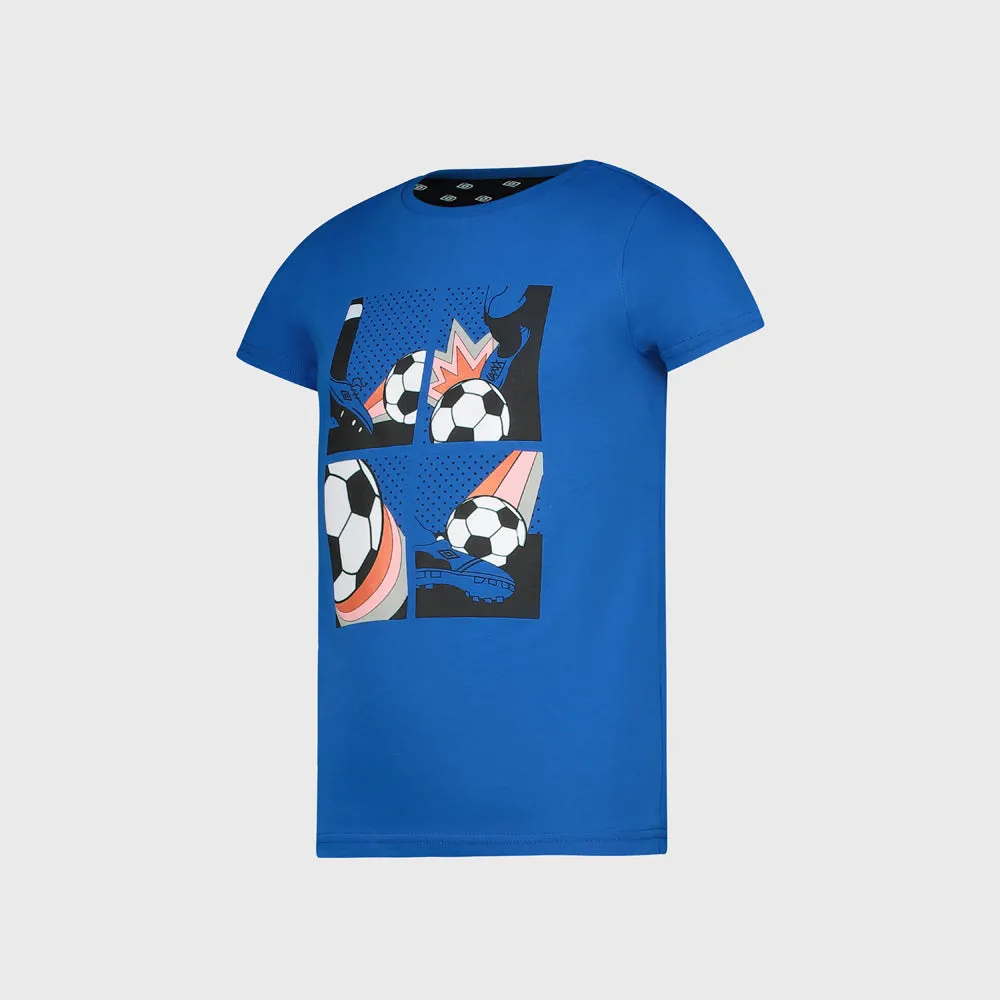 Umbro Boys Tomori Graphic Tee Blue/Multi _ 180565 _ Blue sold by Tekkie Town