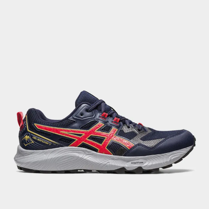 Asics Mens Gel Sonoma 7 Trail Sneaker Blue/Red _ 172986 _ Blue sold by Tekkie Town
