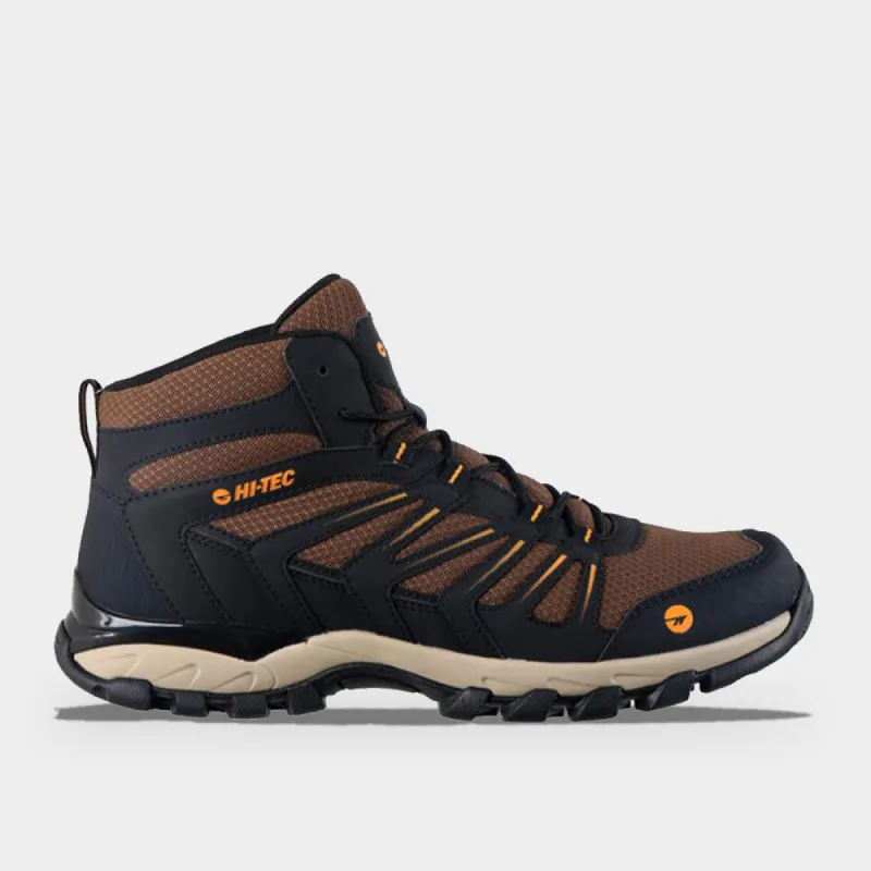 Hi-Tec Mens Grand Paradiso Mid Outdoor Sneaker Brown/Black _ 174125 _ Brown sold by Tekkie Town