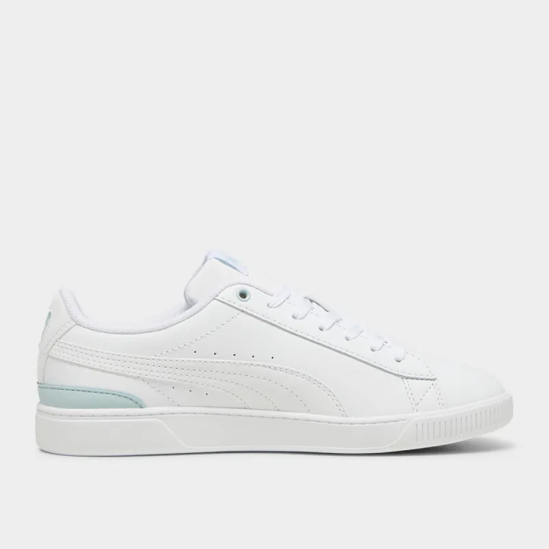 Puma Women's Vikky V3 Leather Sneaker White/blue _ 182213 _ White made by Puma
