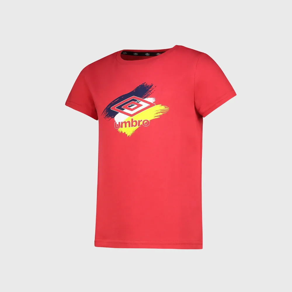 Umbro Boys Pope Graphic Tee Red/Multi _ 180016 _ Red sold by Tekkie Town