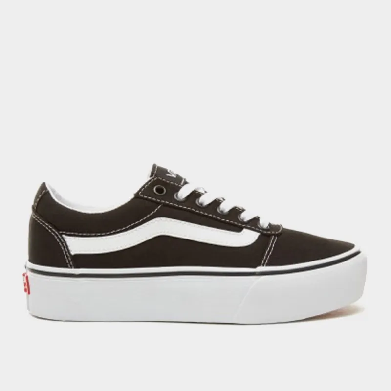Vans Womens Ward Platform Black/White _ 182558 _ Black sold by Tekkie Town