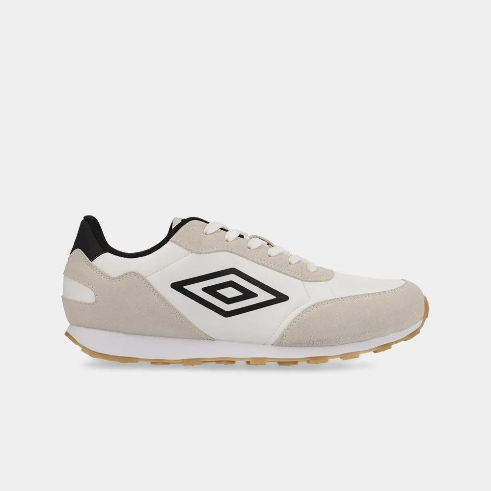 Umbro Mens Addison Low Sneaker White/black _ 182285 _ White sold by Tekkie Town