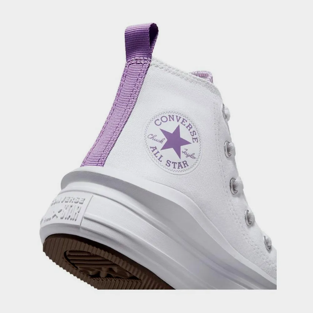 Converse Girls Chuck Taylor All Star Move Platform Sneaker White/Purple _ 174018 _ White sold by Tekkie Town product image thumbnail 4