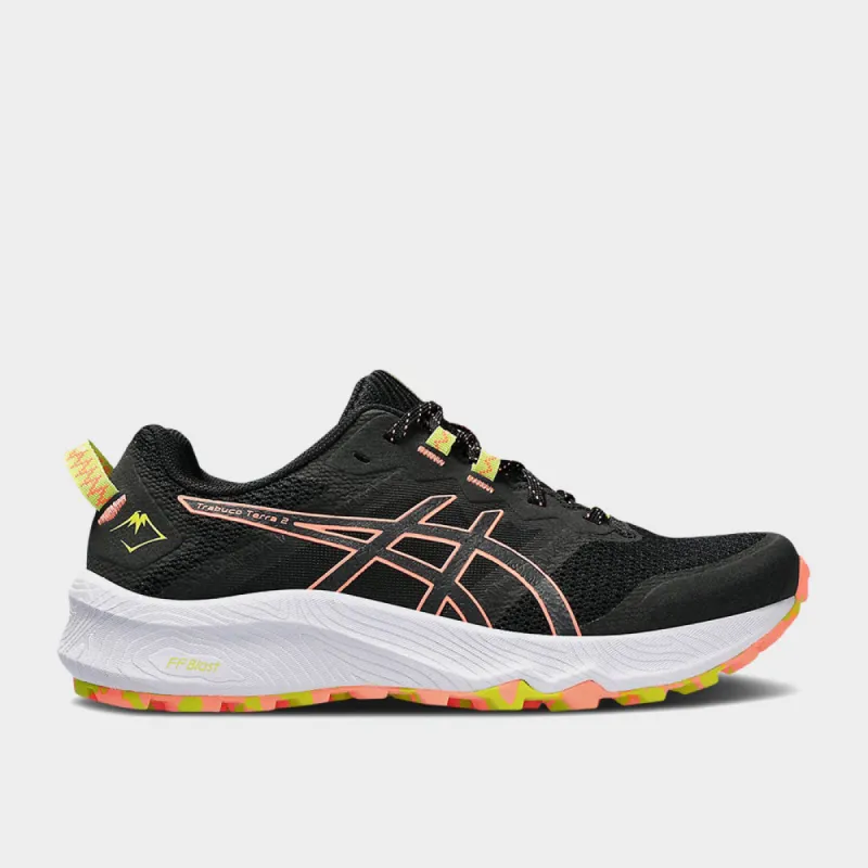 Asics Women's Trabuco Terra Trail Running Black Pink _ 181021 _ Black sold by Tekkie Town