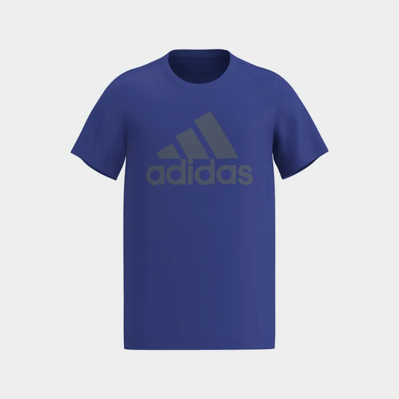 Adidas Mens Big Logo T-shirt Blue/Black _ 180890 _ Blue sold by Tekkie Town